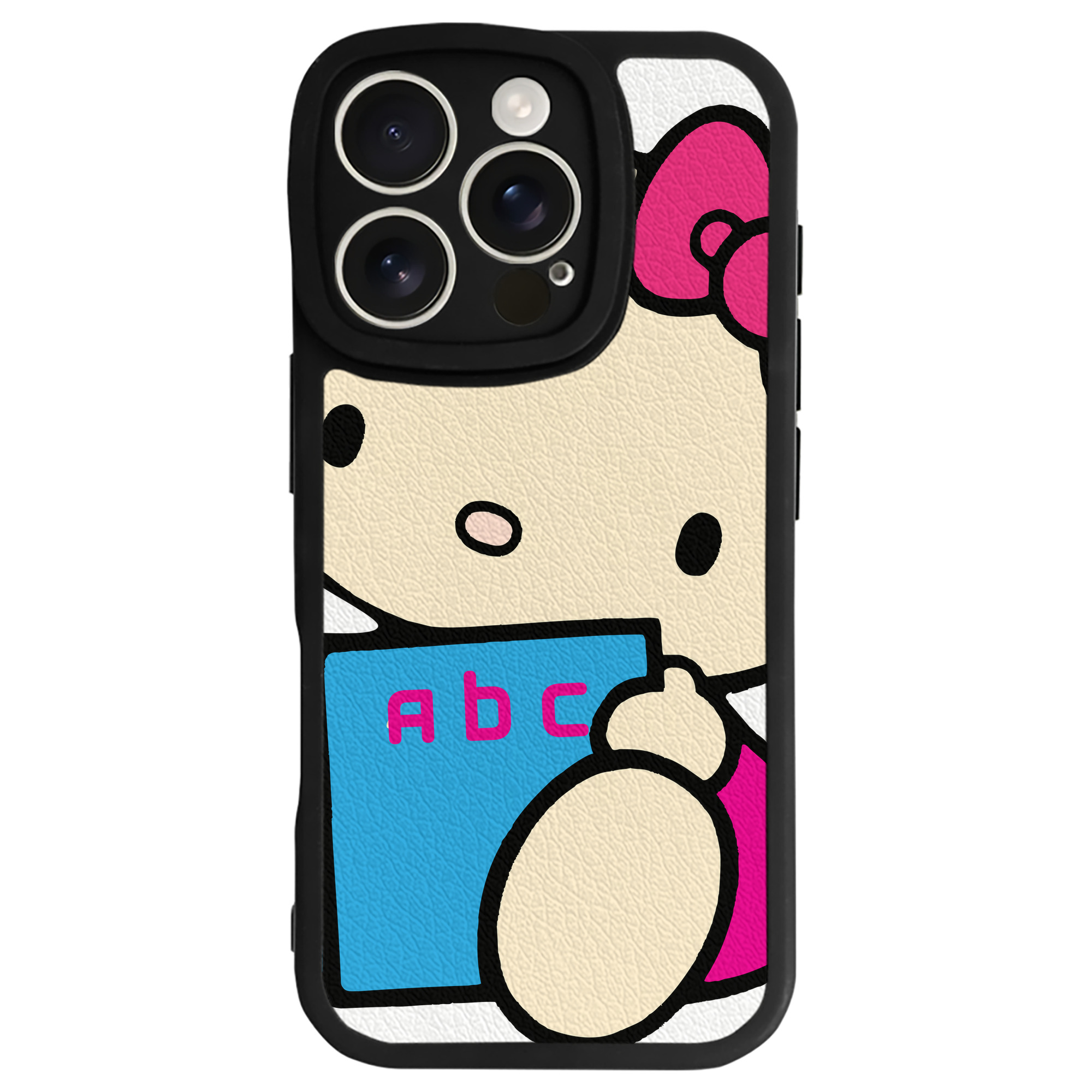 （画像用） Hello Kitty ハローキティ 【iPhone 16シリーズ対応】シリコンスマホケース（レザー調） 材質：シリコン